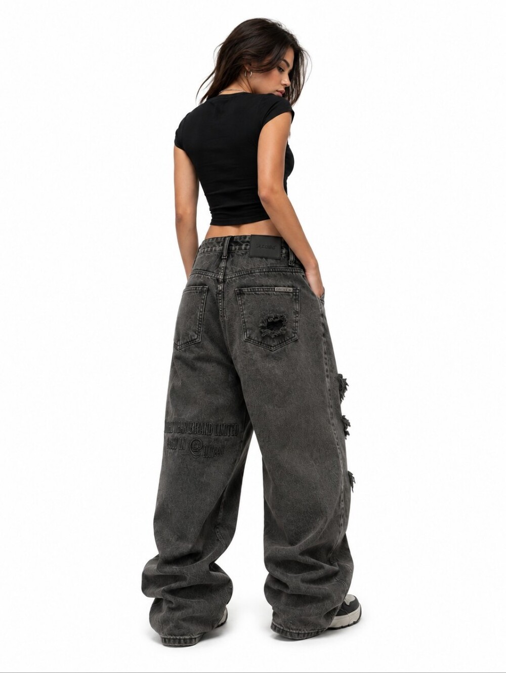 HADES baggy distressed Jeans Streetwear